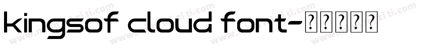 kingsof cloud font字体转换